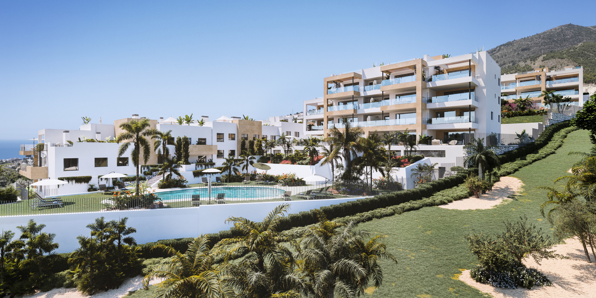 Nieuwe appartementen en penthouses op slechts 15 minuten rijden van de luchthaven van Malaga met een prachtig uitzicht op zee! 225