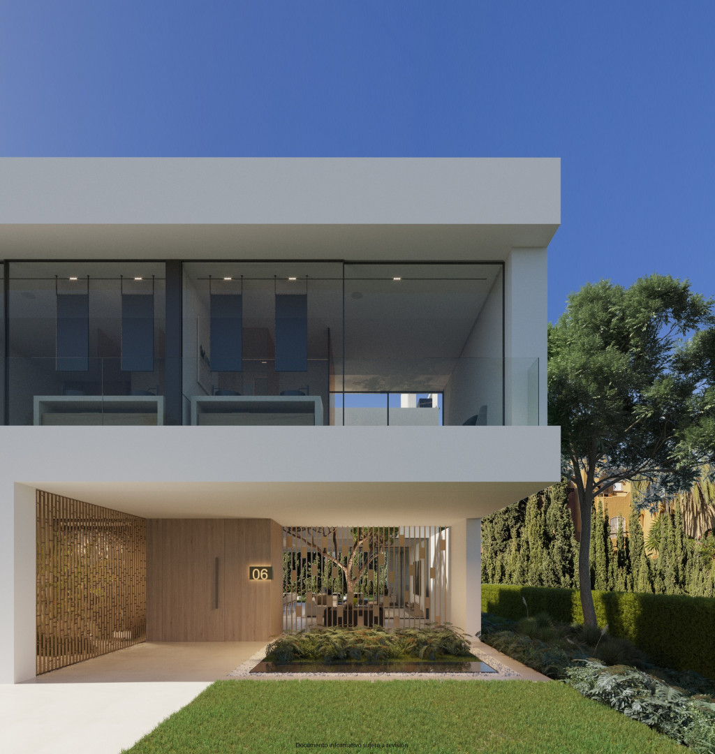 Nieuwbouw project bestaande uit 6 geschakelde villa's in Atalaya de Rio Verde, Golden Mile Marbella.PL229